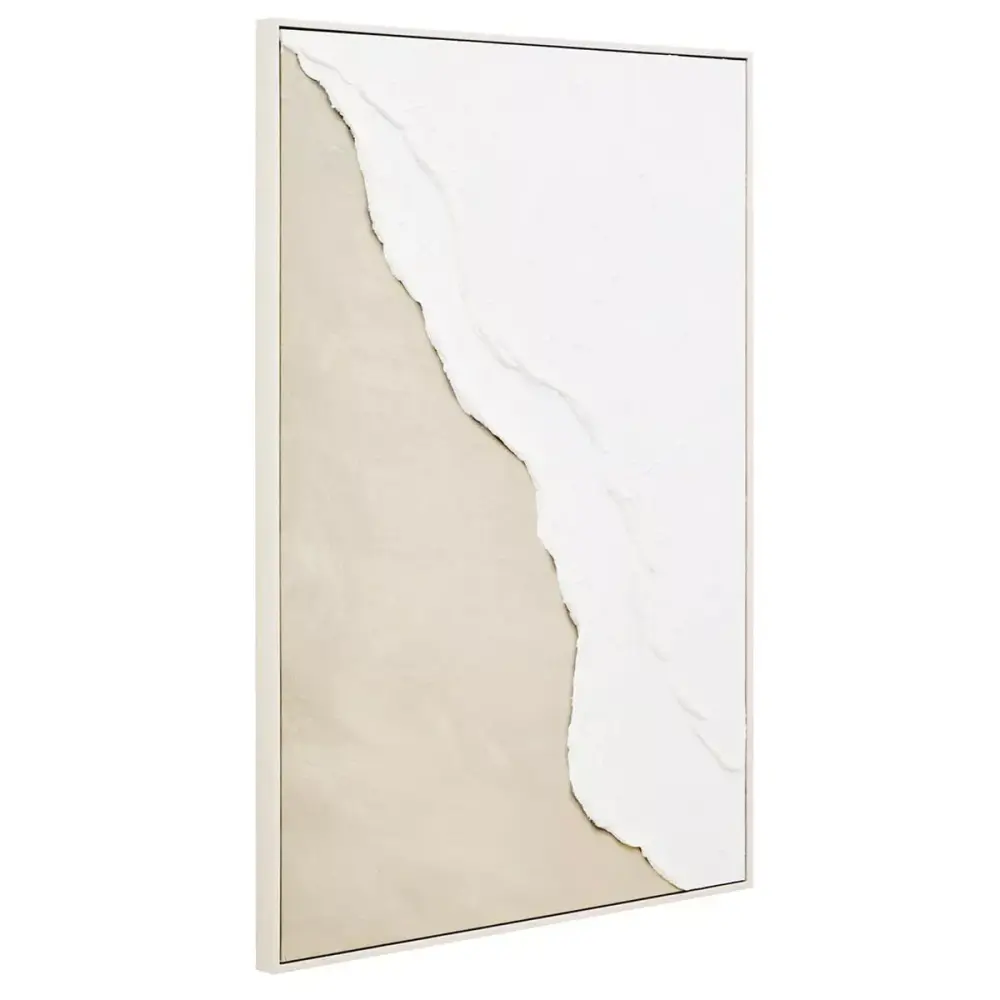 Astratto Canvas Natural & Chalk Textured Plaster Wall Art