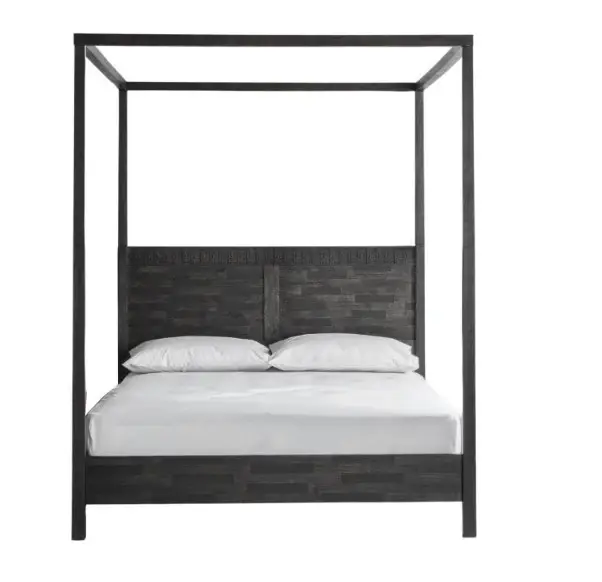 Boho Boutique 4 Poster Bed - Jet-black