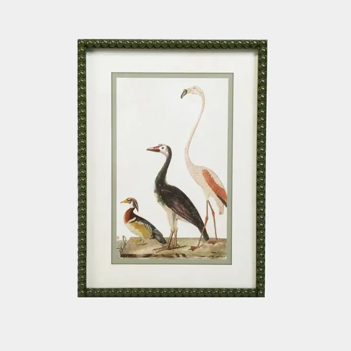 Vintage Reproduction Bird Image & Bobbin Frame