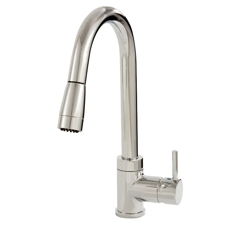 Dual-spray kitchen faucet pull-down spray