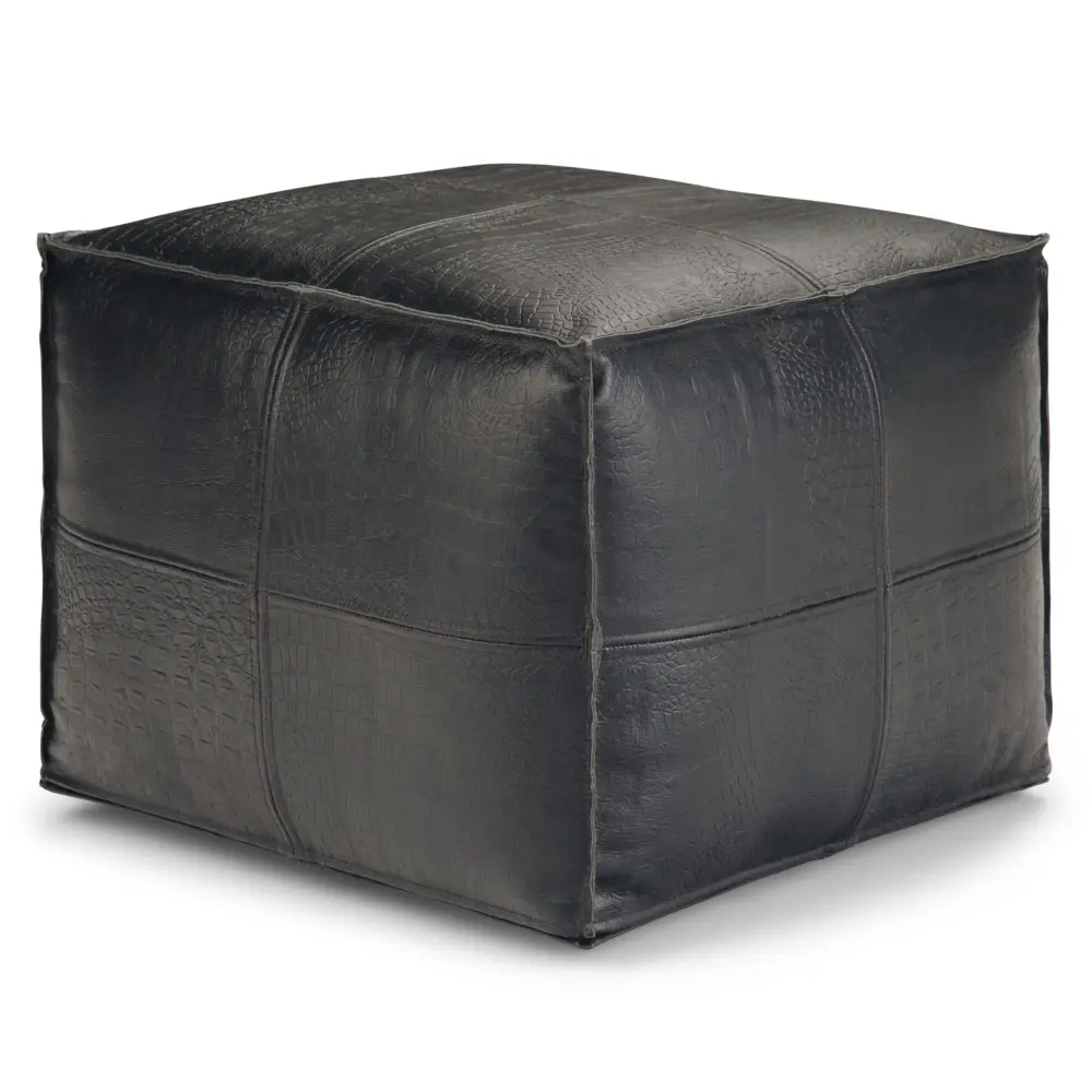 Bowen - Square Pouf - Charcoal