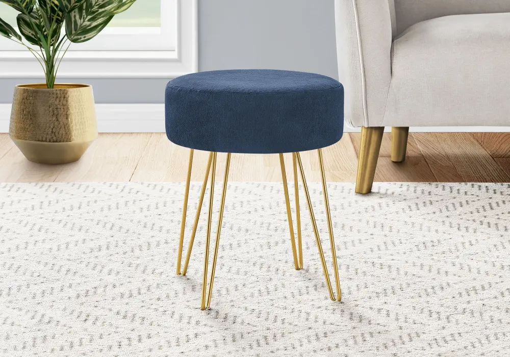 Hand-Woven Rattan Ottoman, Pouf, Footrest, Foot Stool, Round Alloy Legs, Contemporary, Modern