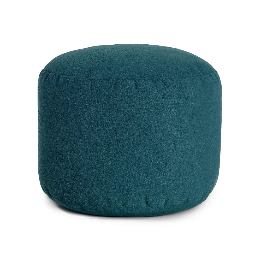 Round Ottoman And Footrest-Aga Genuine Leather