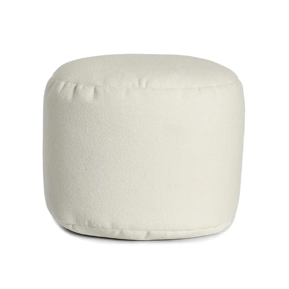 Round Ottoman And Footrest-Bla USB Ports