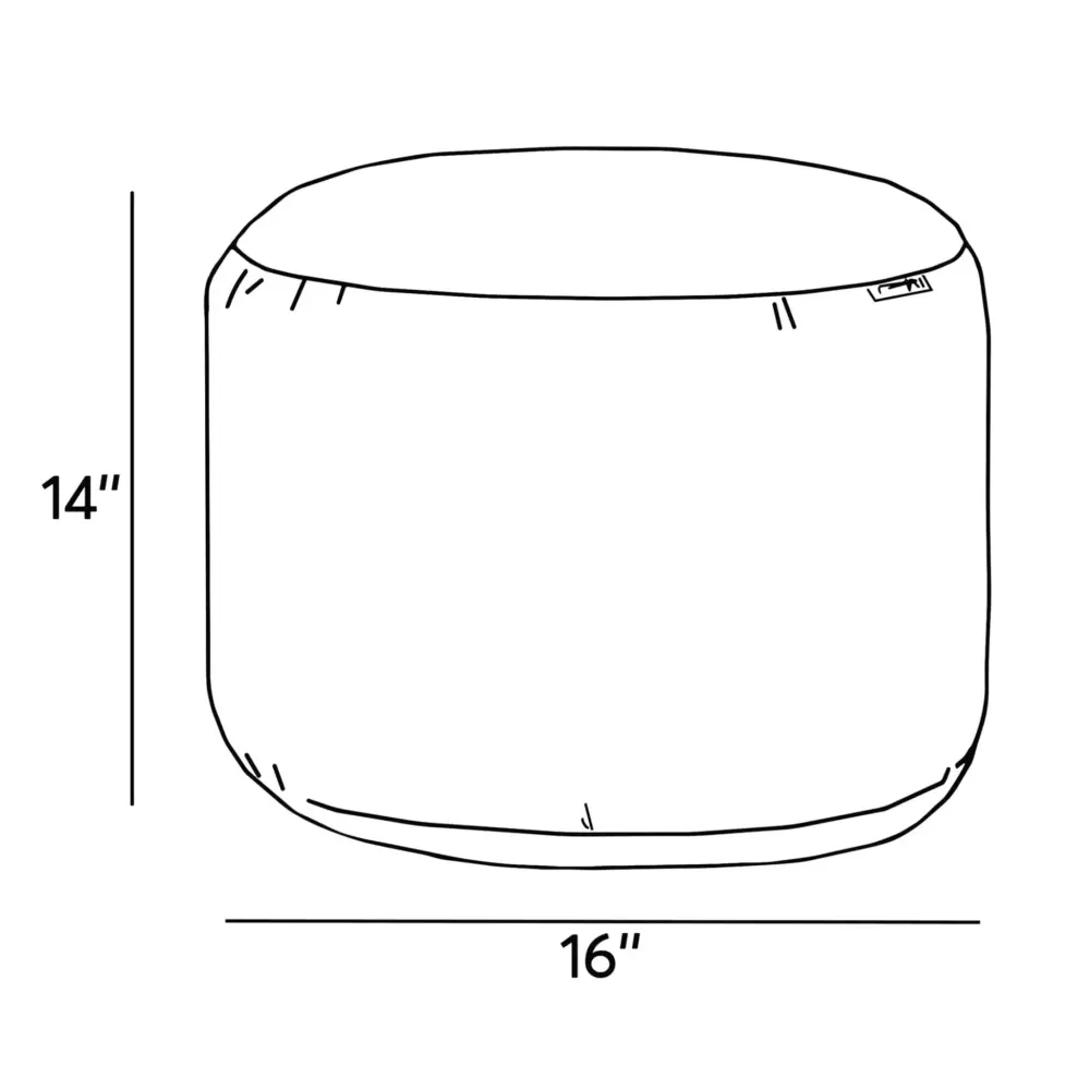 Round Ottoman And Footrest-Bla USB Ports