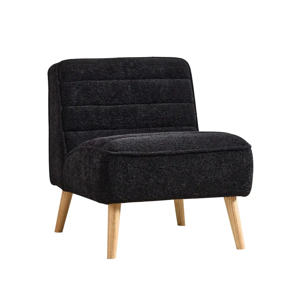 Upholstered Armless Accent Chair Scandinavian Design