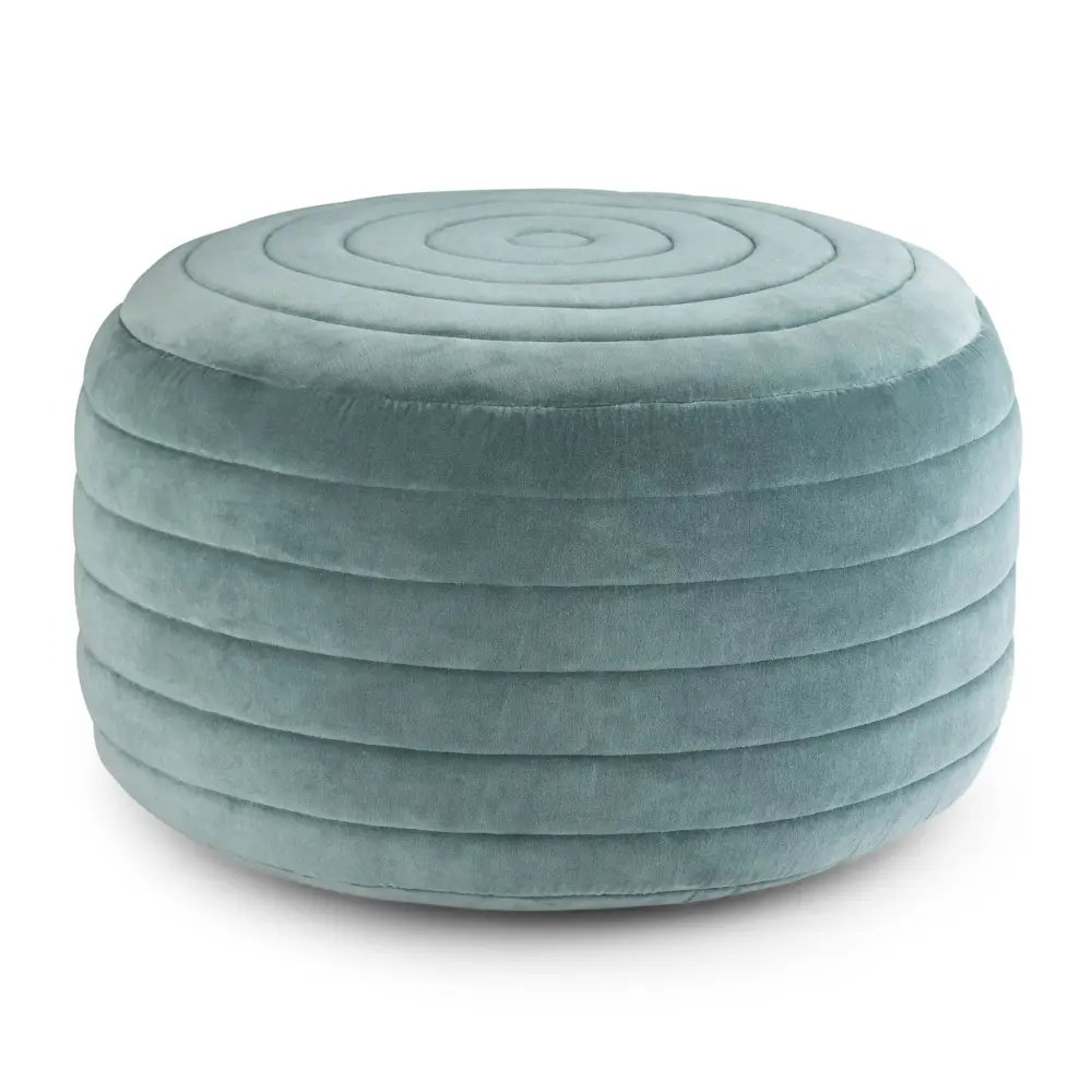 Vivienne - Upholstered Round Pouf Storage Shelf