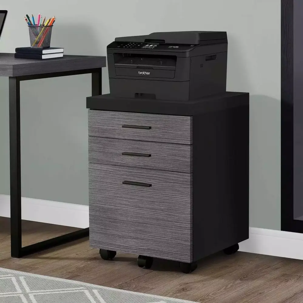 Copper Grove Rolling Mobile File Cabinet Storage Drawers Printer Stand Office Work Laminate Contemporary Modern