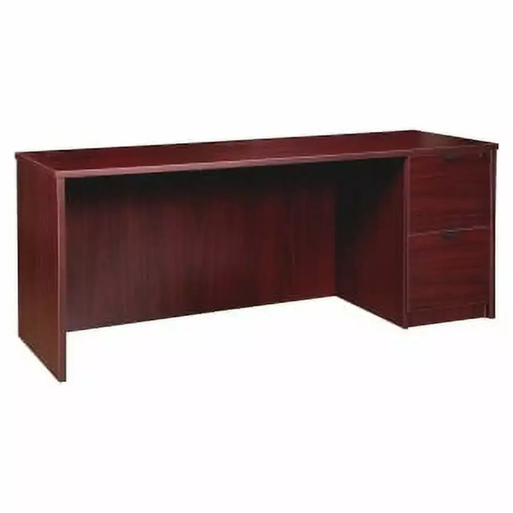 Lorell Prominence 2.0 Mahogany Right-Pedestal Credenza 66 x 24 x 29 2-Drawer