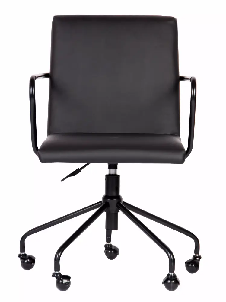 Logan Rolling Desk Chair Black Comfortable Swivel Design ACEssentials