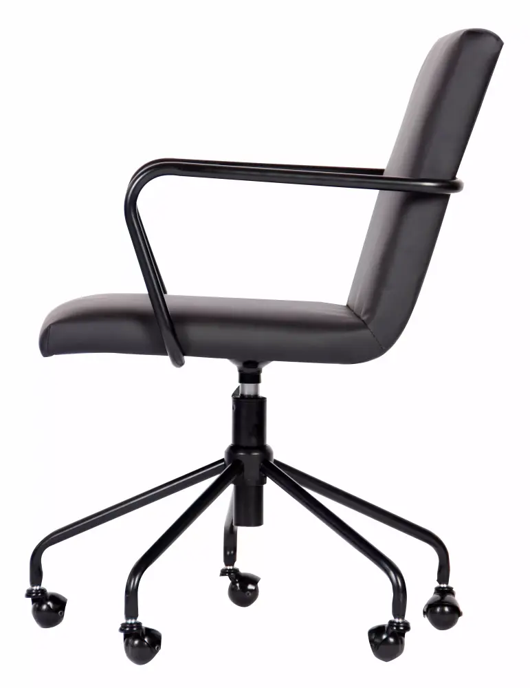 Logan Rolling Desk Chair Black Comfortable Swivel Design ACEssentials