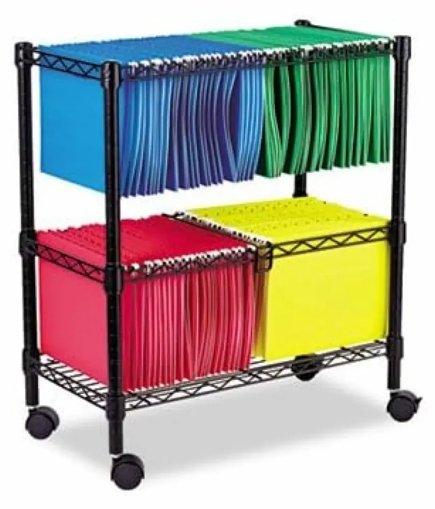 Two Tier Rolling File Cart IFA029 LaYelxt