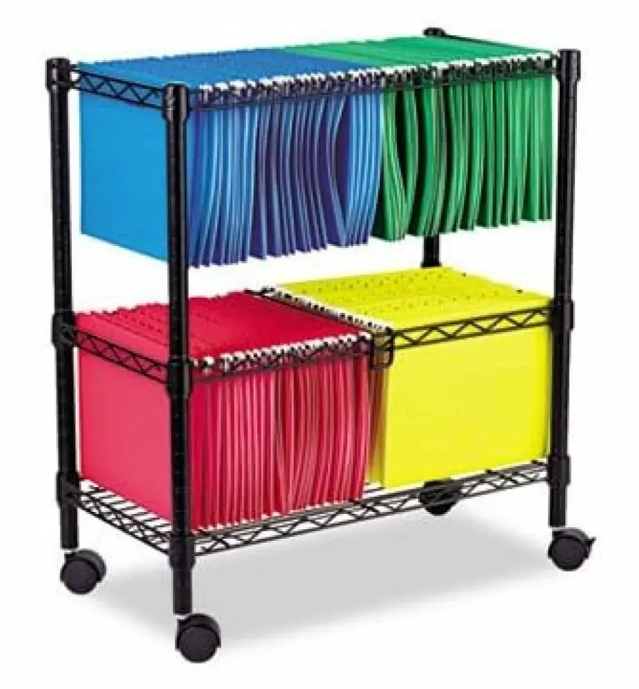 Two Tier Rolling File Cart IFA029 Tyslan