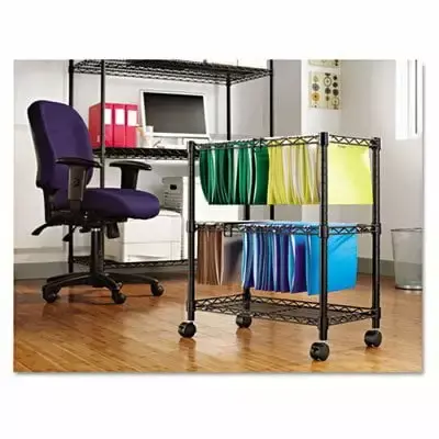 Two Tier Rolling File Cart IFA029 Mobile Office Storage Organizer zhangwmdksow