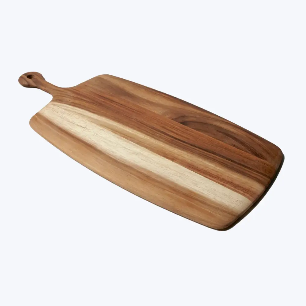 Acacia Rectangular Tapered Board w/ Rounded Handle