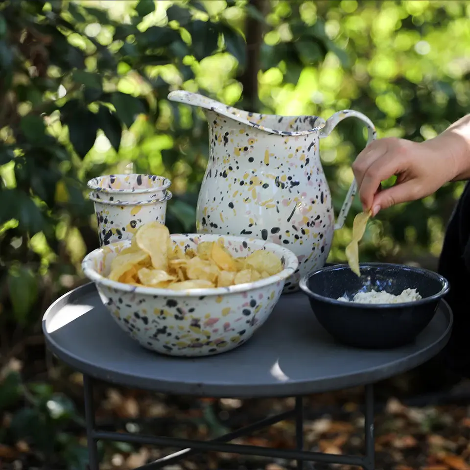 Catalina Enamelware Compact Serving Bowl