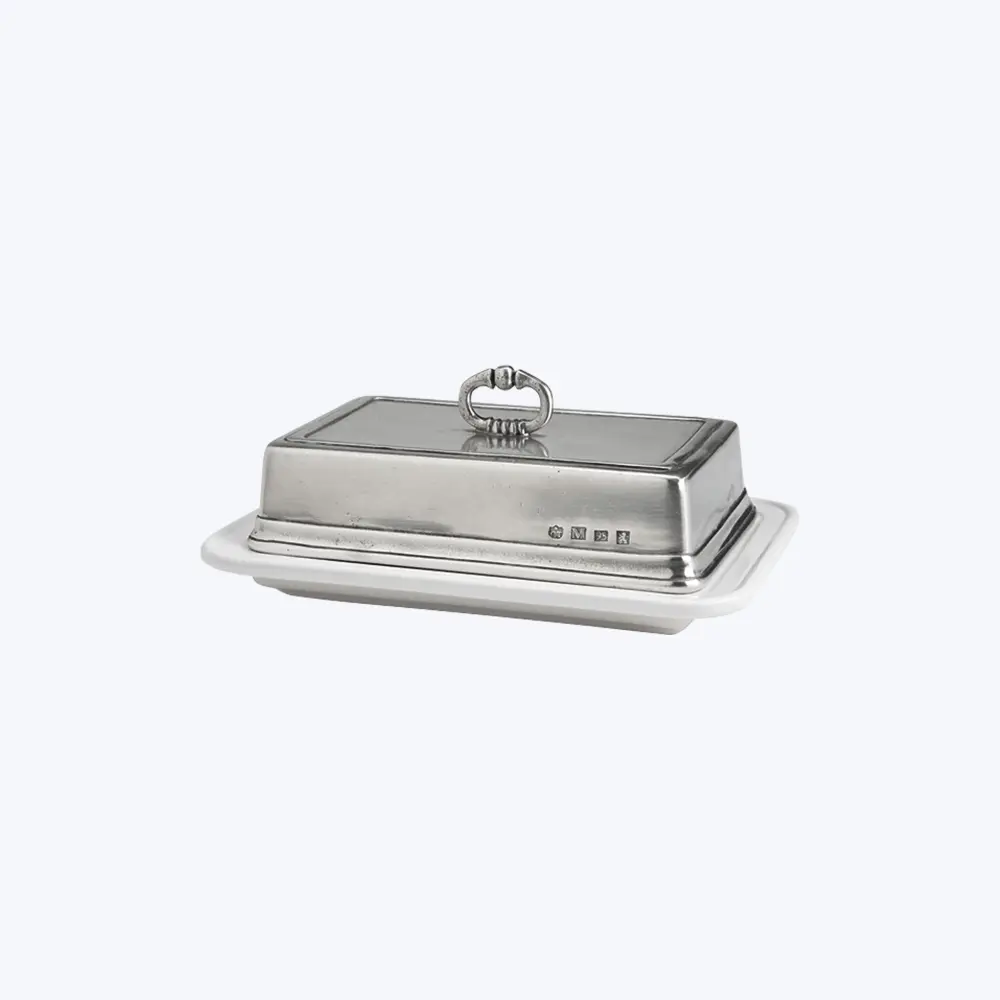 Convivio Double Butter Dish Cover, White