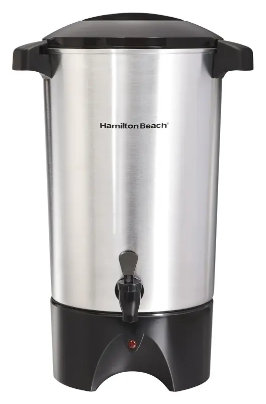 Hamilton Beach 40515 Coffee Urn, 30 Cups Capacity, 1090 W, Aircraft-grade, Silver
