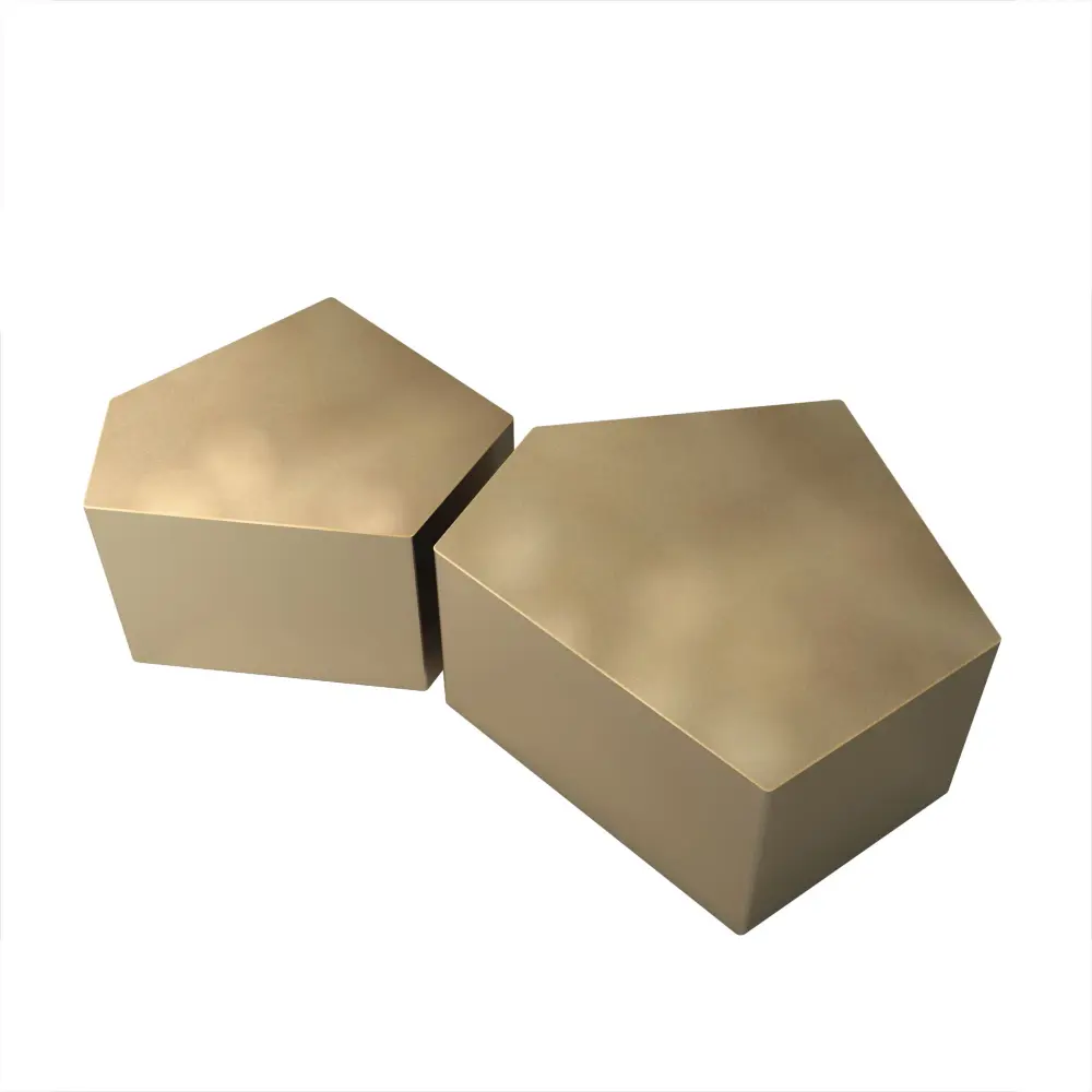 Irregular Pentagon Nesting Coffee Table Adjust
