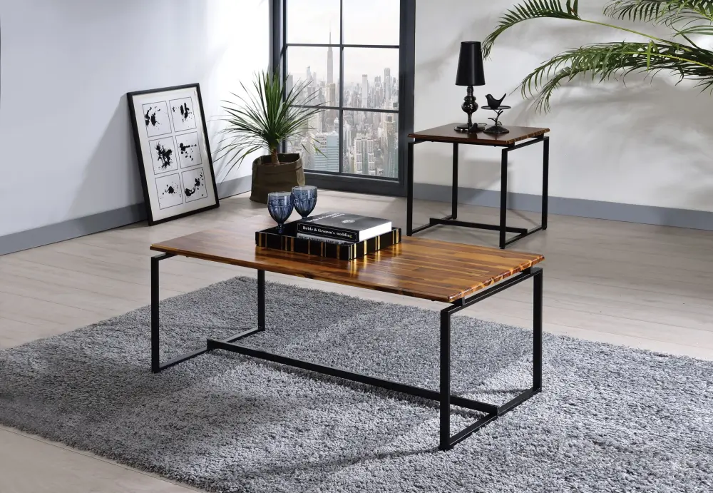 Jurgen - 3 Pieces Pack Coffee & End Place - Oak / Black