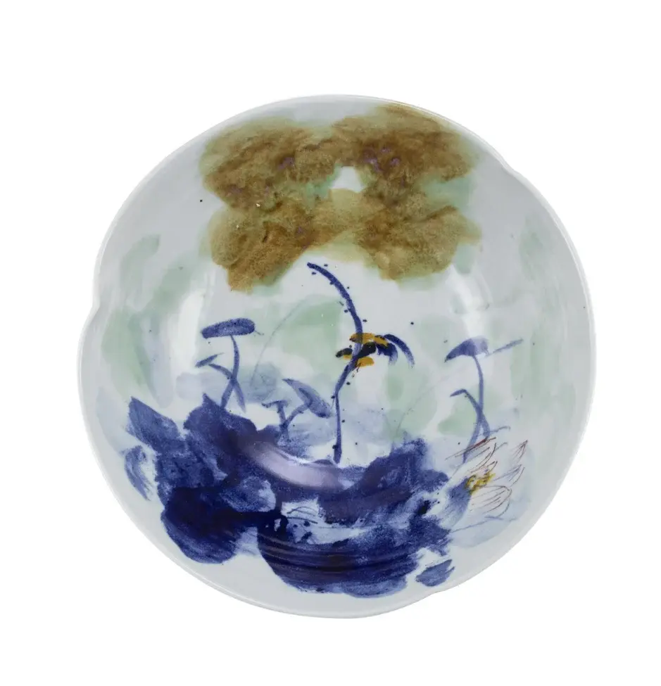 Swirl Bowl Indigo Water Village