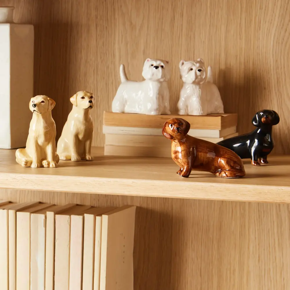 Ceramic Dachshund Salt and Pepper Shaker Set