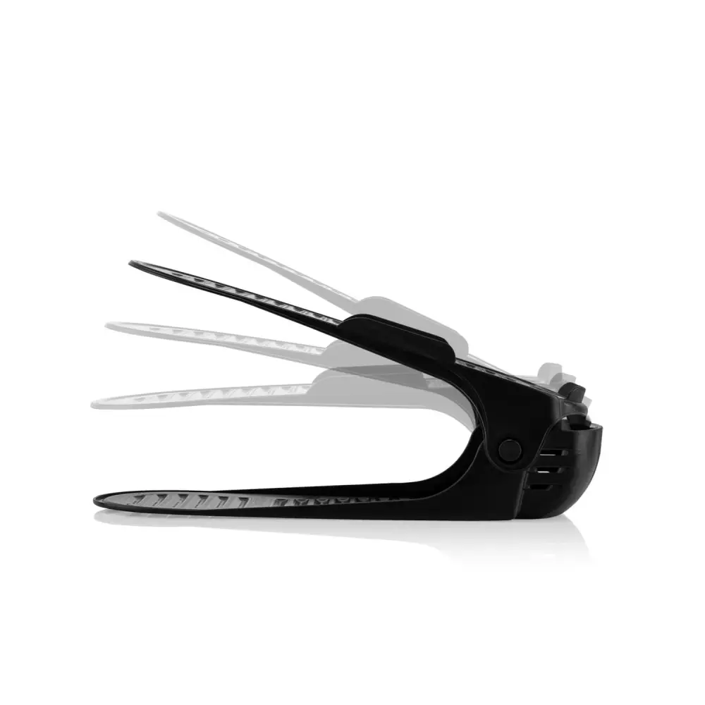 Shoe Organizer Rack 2-Level Space-Saving Jet-black Shoe Storage