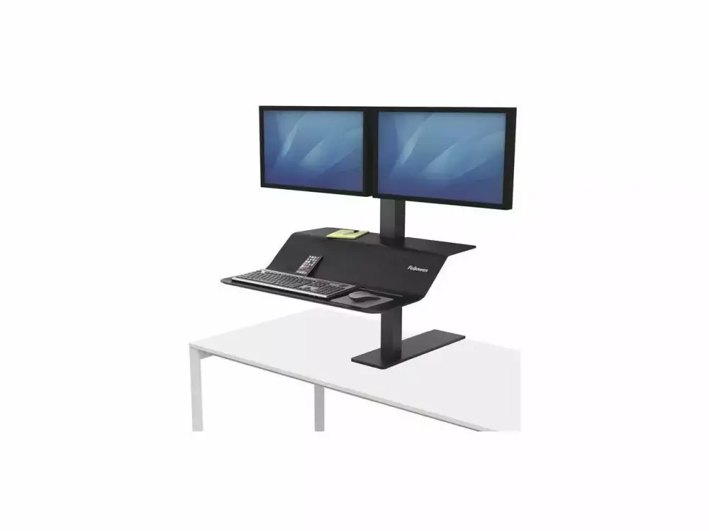 Fellowes 8082001 Lotus VE Sit Stand Workstation Black