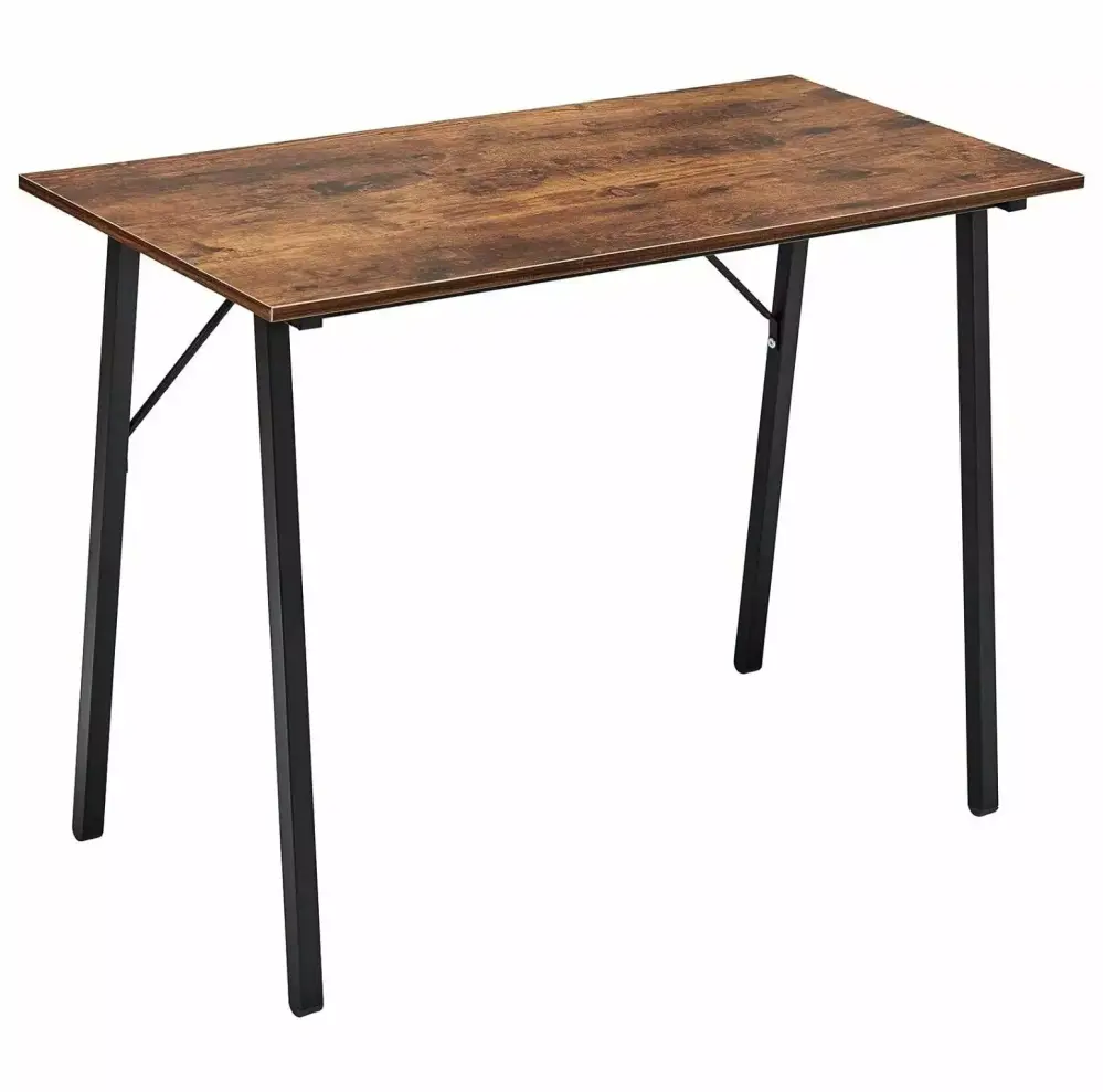 BULYAXIA Computer Desk 40 Inch Small Student Writing Desk Metal Frame Black