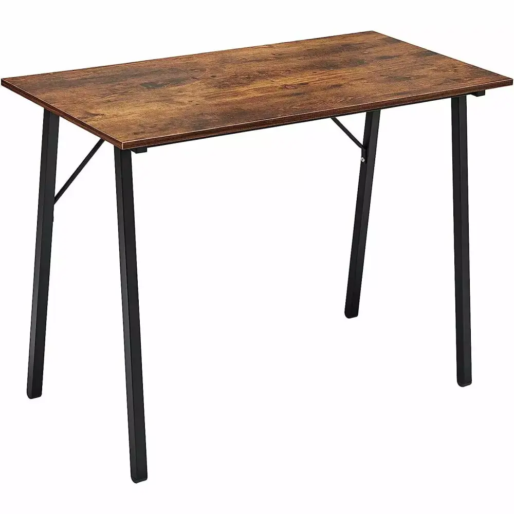 HElectQRIN Computer Desk 40 Inch Small Student Writing Desk Metal Frame Black