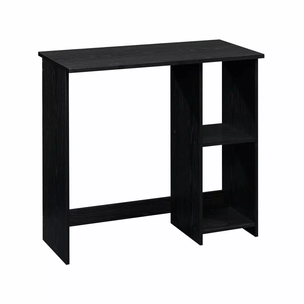 Efficient Home Laptop Notebook Computer Desk Square Shelves Black Oak Finish FHWMLONG