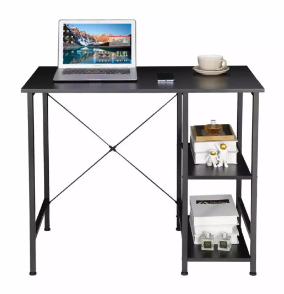 ZHANGHU Small Computer Desk 36 Writing Desk Table Reversible Shelves Home Office