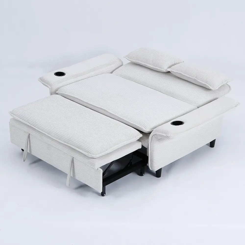 Modern Fabric Multi-Functional Sofa Bed Variable Armrests And Backrests