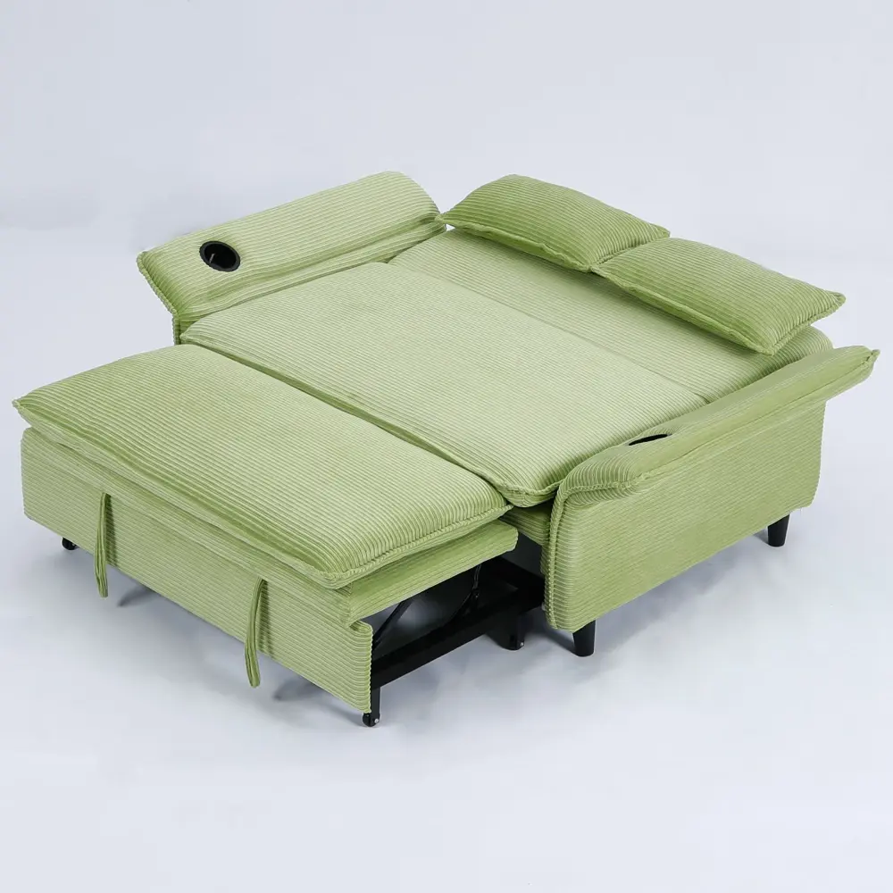Modern Fabric Multi-Functional Sofa Bed Variable Armrests And Backrests
