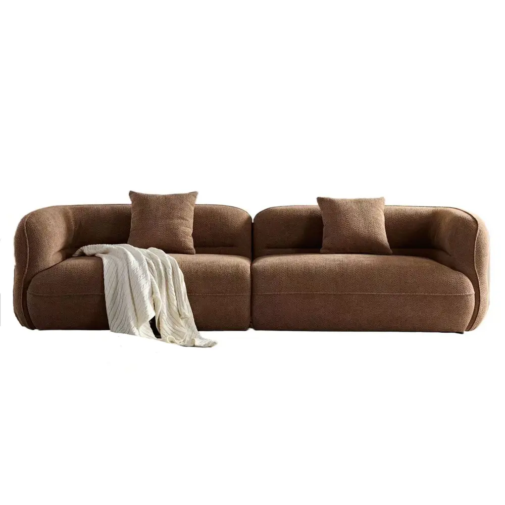 Sectional Sofa Durable Fabric, Well-built Wood Frame, And High Density Sponge Fill