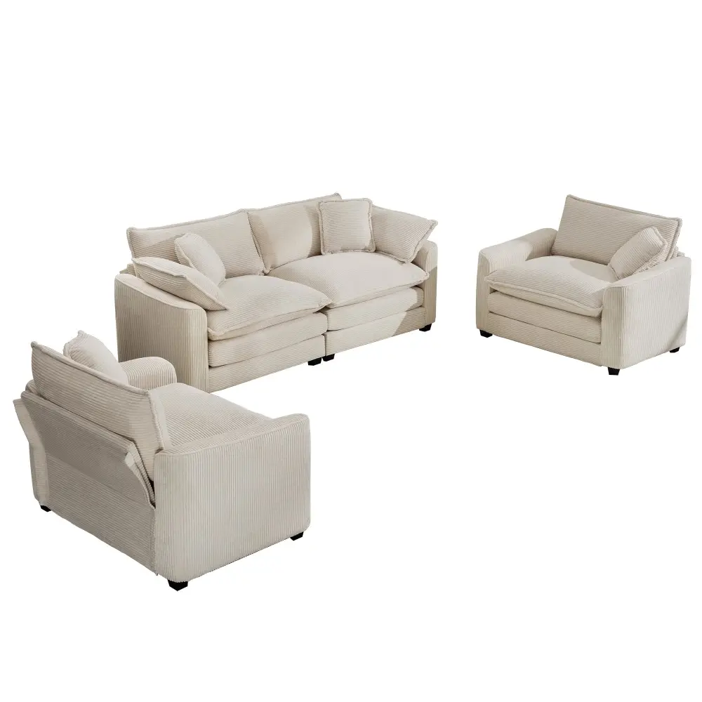 Elegant Oversized Sectional Sofa Place Deep Seats And Flexible Layout : Contemporary Line