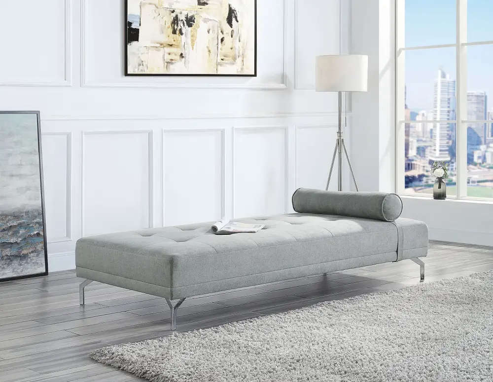 Solid Wood Quenti - Velvety Sofa Bed Pillow - Gray