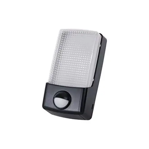 TIMEGUARD Square BULKHEAD 5W LED PIR LIGHT JET-BLACK BPSCA LED88PIR SR08501