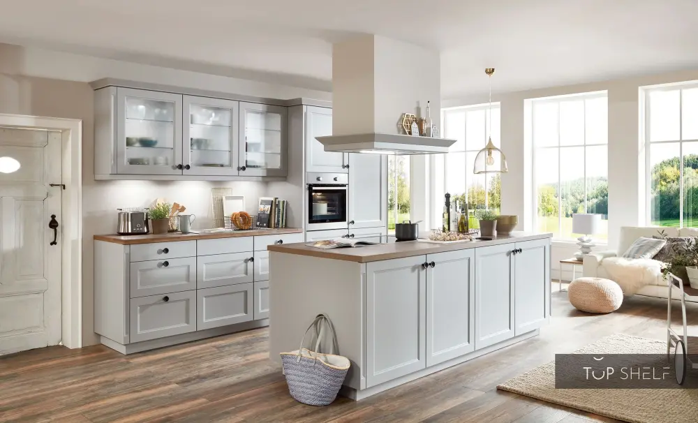 nobilia kitchen kitchen island Cascada 772 Steingrau 300+240 cm configurable -