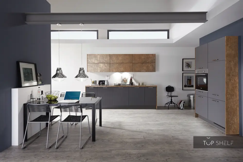 nobilia kitchen Touch 334 Slate Ash super matte 280 + 120 cm configurable -