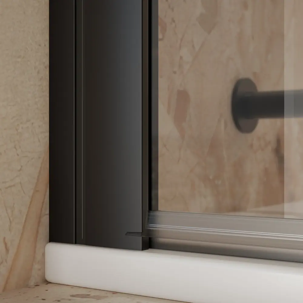 Roman Haven6 Inward Folding Bath Screen - 910mm - Matt Onyx