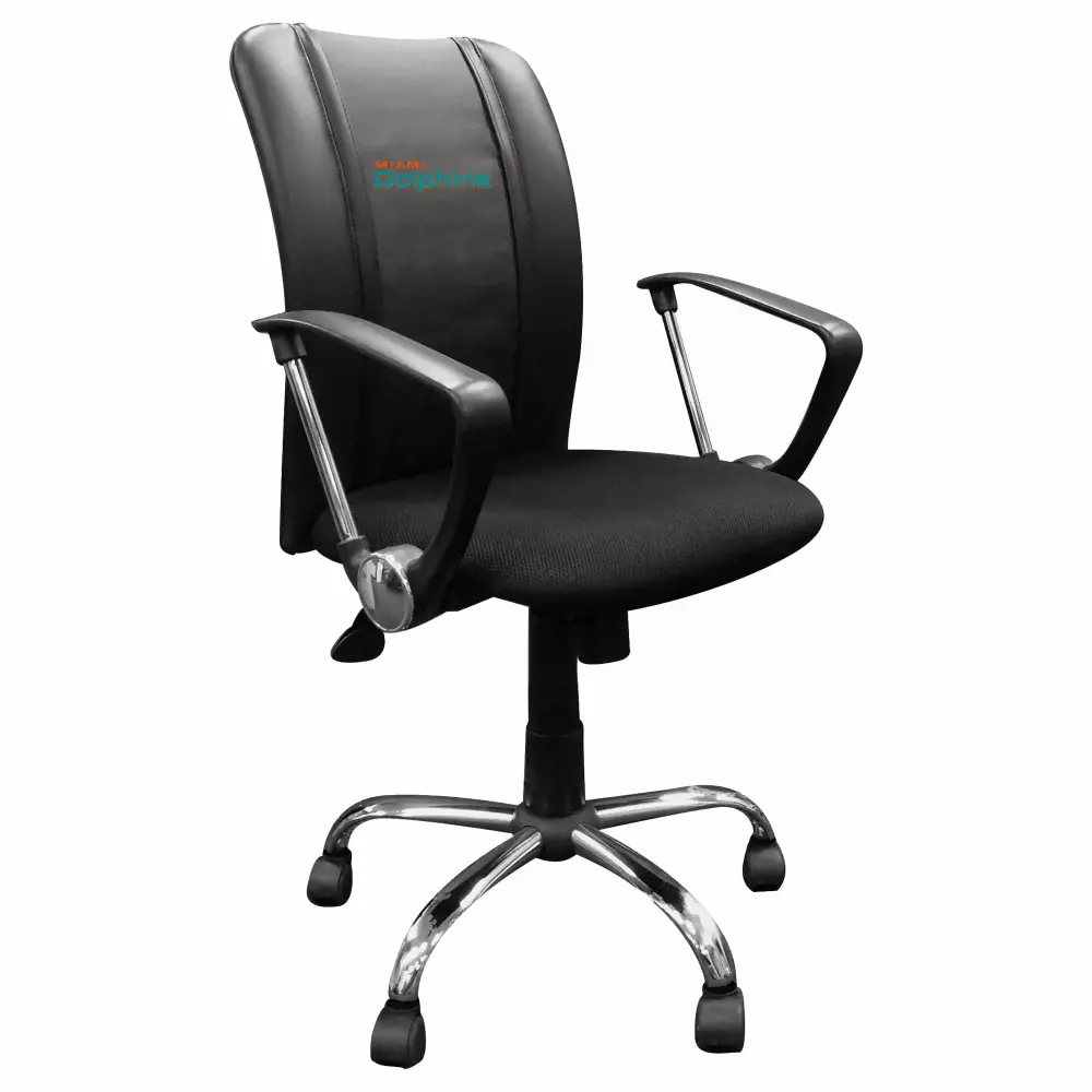 Miami Dolphins Curve Task Office Chair NFL Team Logo Ergonomic Chair DreamSeat