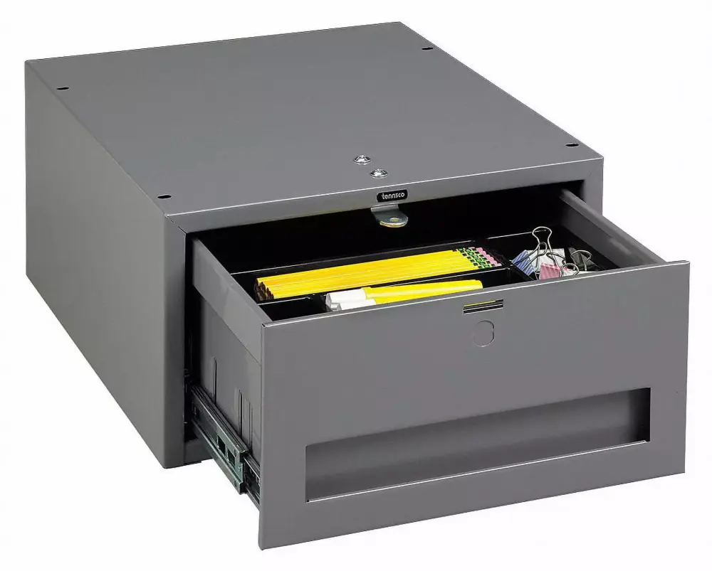 Gray Stackable Drawer 15W x 18D x 8-1/4H Office Storage Tennsco