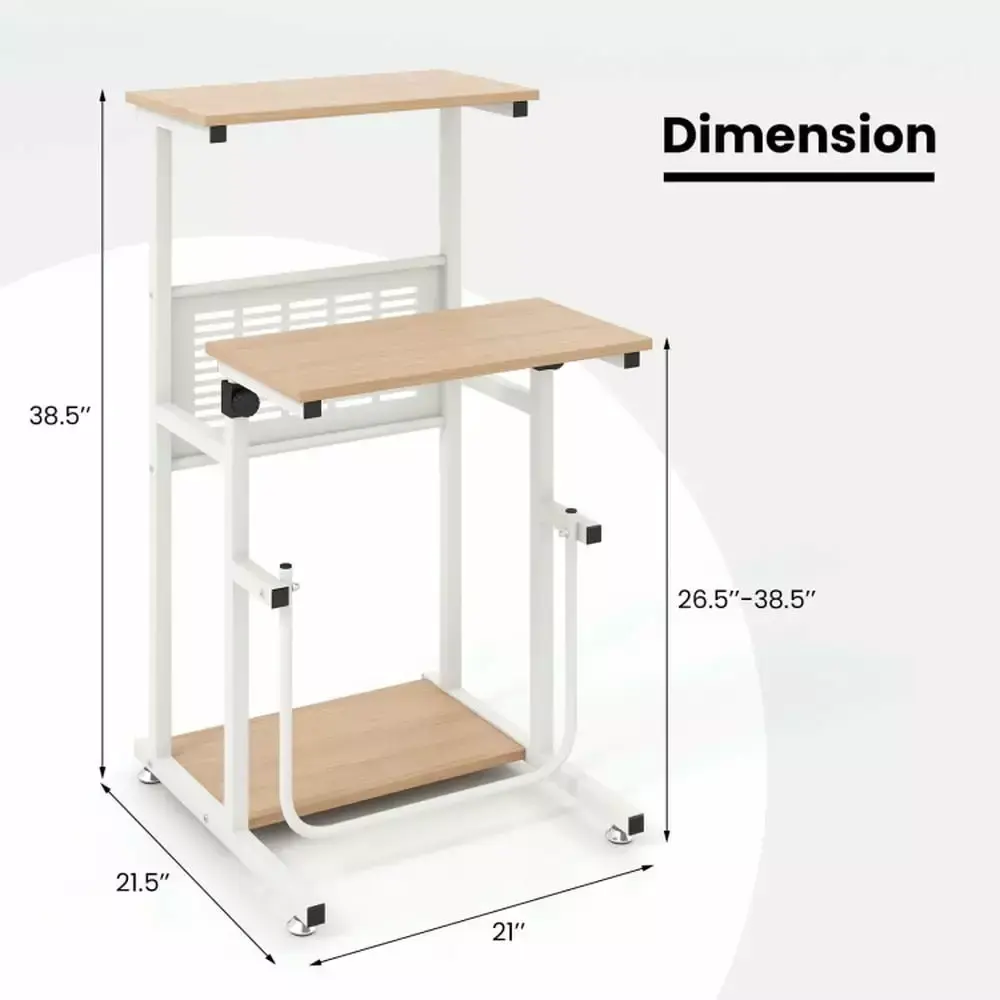 Spaco Standing Desk Small Space Sit Stand Desk Height Adjustable Desktop Office Furniture Portable Desk Home and Office