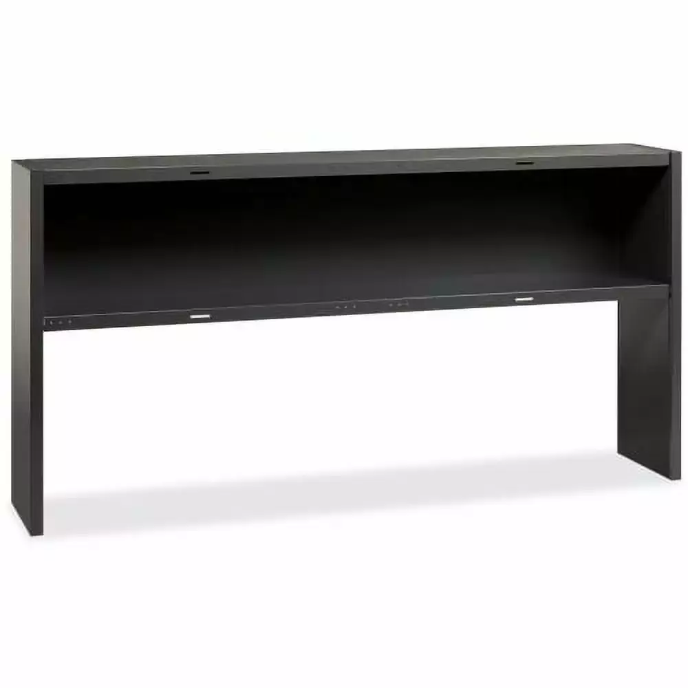 Lorell Charcoal Steel Desk Series Stack-on Hutch 72 Inch Office Desk Durable Steel Construction
