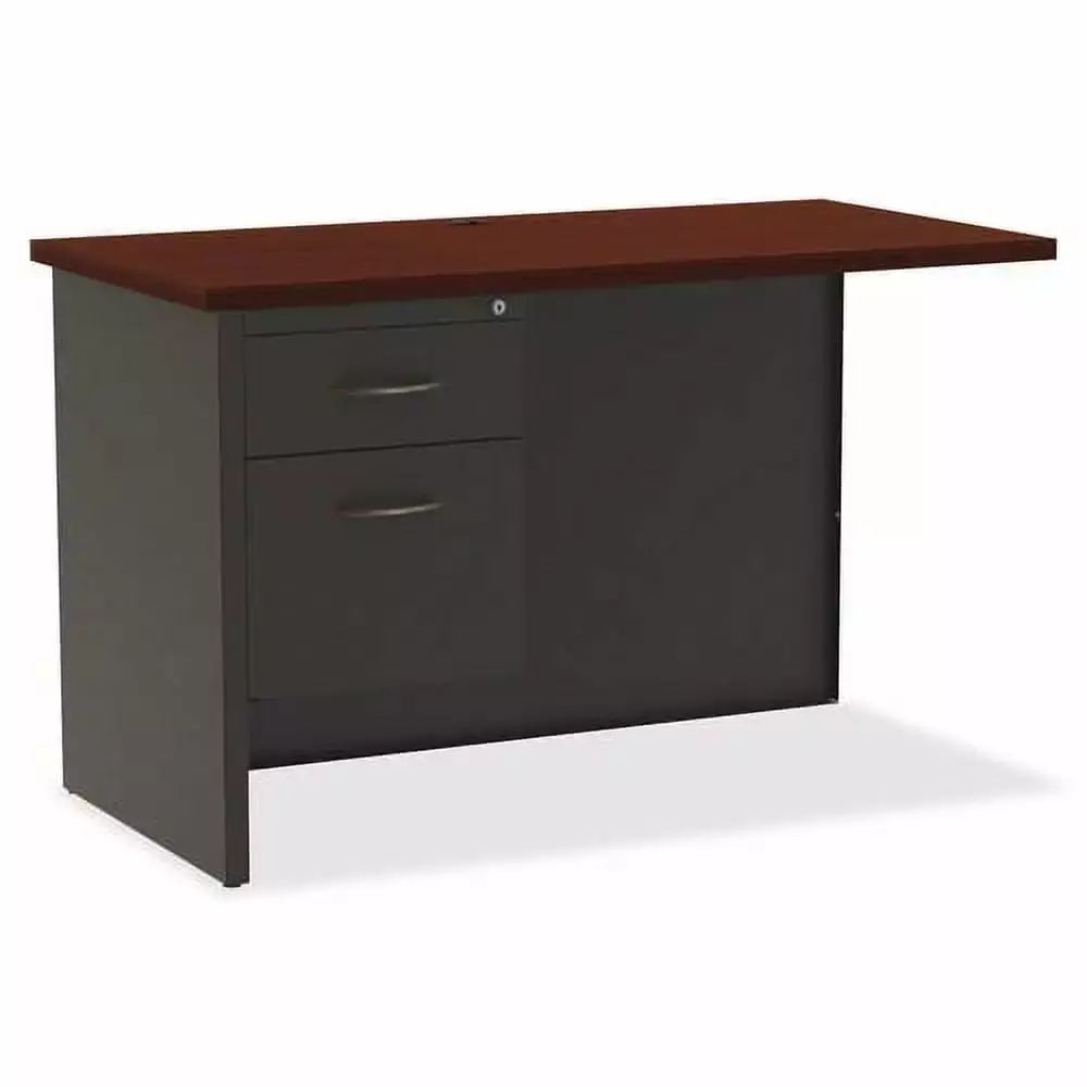 Lorell Mahogany Laminate Modular Desk Series 48x24 Inches 2 Drawers