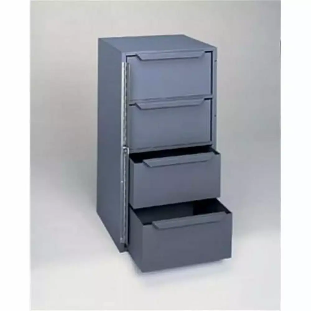 Durham 610-95 Gray Welded Steel Cabinet 4 Drawers Office Storage 24.5 x 12.63 x 12.13