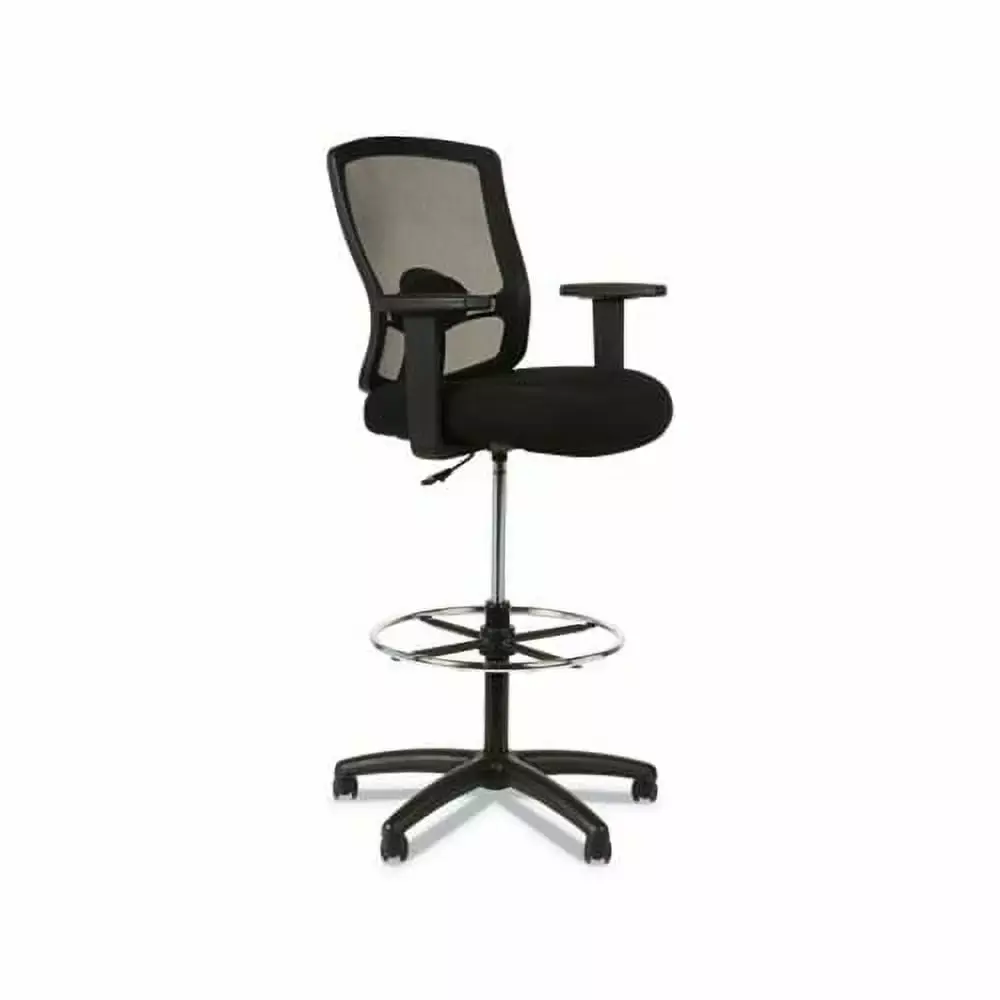 Etros Series Mesh Stool 36.13" Seat Height. Supports up to 275 lbs. Black Seat/Black Back. Black Base Alera