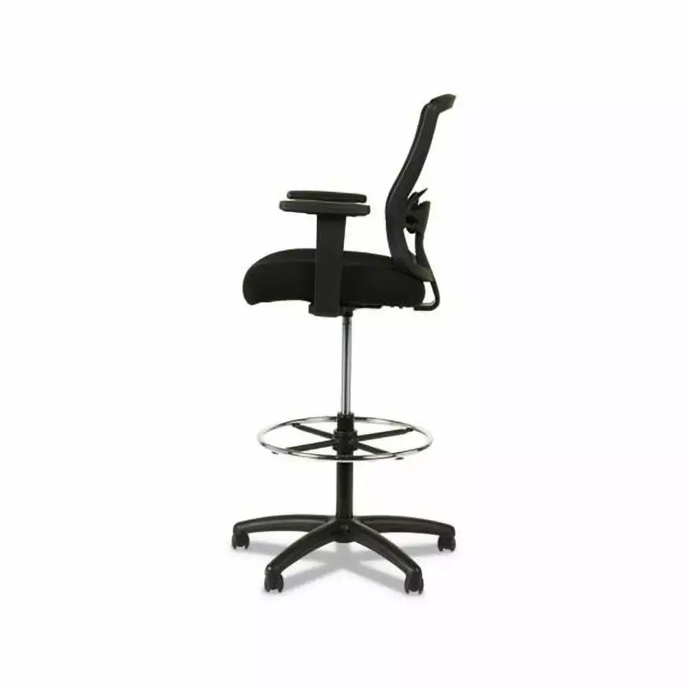 Etros Series Mesh Stool 36.13" Seat Height. Supports up to 275 lbs. Black Seat/Black Back. Black Base Alera