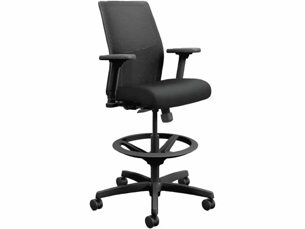 HON Ignition Seating Mid-back Task Stool Black I2S1AMLC10T